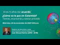 A los 5 años del acuerdo: ¿cómo va la paz en Colombia? Tierras, economía y sector privado