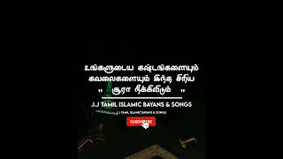 உங்களுடைய கஷ்டங்களையும் கவலைகளையும் இந்த சிறிய சூரா நீக்கிவிடும்#allah#tamilbayan#abdulbasithbukhari