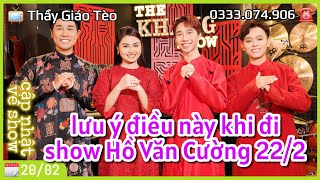 Cần lưu ý điều này khi đi show Hồ Văn Cường 22/2: choáng với số tiền fan tặng trước show