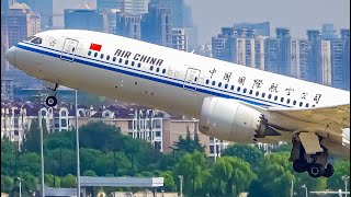 30 Minutes SHANGHAI Plane Spotting | Shanghai Hongqiao International Airport (SHA/ZSSS)