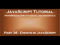 Events in JavaScript Events in JavaScript