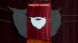 how to make Santa Claus🎅beard with paper \u0026 cotton#santaclaus #shorts #youtubeshorts #christmas