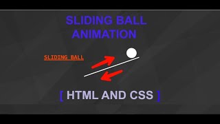 SLIDING BALL | Using Animation |#htmlandcss #prasadtutorial #webcreater