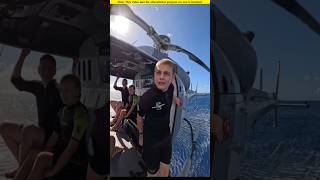 The boy jumped from the helicopter into the sea।😱#shortvideo #amazingfacts