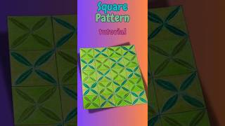Draw a Square Pattern with Coloured Pencils | Easy Tutorial
