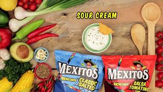 Mexitos Nacho Chips with Sour Cream Dip - Food Stylist Swati Desai