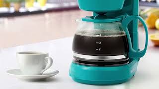 Holstein Housewares - 5-Cup Compact Coffee Maker, Teal - Convenient and User Friendly with Auto