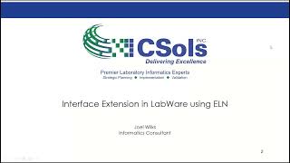 Interface Extensions in LabWare Using ELN