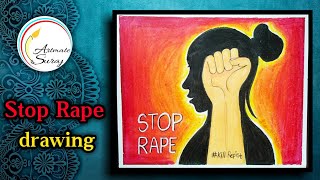 How to draw stop rape save girl drawing|save girl drawing|Save girl child drawing|stop rape poster