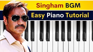 Singham BGM - With Easy Piano Tutorial