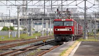 青い森鉄道　EH500形貨物3050レ　八戸駅通過　2014年9月2日