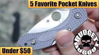 My Top 5 Best Pocket Knives [Under $50] | Budget-friendly EDC [Everyday Carry] Folding Knives