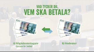 Miljöpartiet - Vem ska betala 300kr till skolan? Höginkomsttagare eller studenter?