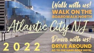 Atlantic City 2022 Boardwalk tour and Driving to Hard Rock Pacific Ave AC New Jersey NJ