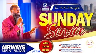 AIRWAYS MAIN ALTAR SUNDAY CELEBRATION SERVICE UNTO THE LORD JANUARY 12TH, 2025