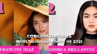 MOST BEAUTIFUL FACES OF 2021/CONGRATULATIONS FRANCINE AND BLYYHE