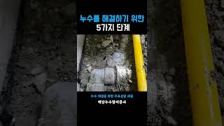 누수를 해결하기 위한 5가지 단계  단독주택누수, 누수피해, 누수탐지방법, 베란다바닥누수