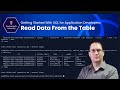 Read Data from the Table - Getting Started With SQL for Application Developers