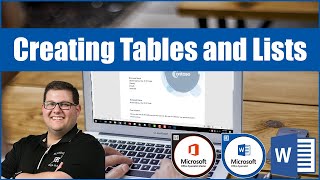 Word 2016 Exam 77-725 - Creating Tables and Lists