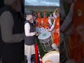 PM Modi tries his hand on 'Dhol' with Indian community in Glasgow 💯💥#shorts #pmmodi #viralvideo