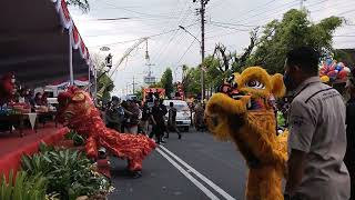 Atraksi Barongsai Pawai Karnaval Pembangunan Sukoharjo 20 Agustus 2022 HUT RI ke 77