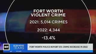 Fort Worth police report 13% crime decrease for 2022
