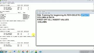 SQL Training for beginning ALTER+DELETE+UPDATE COLUMN & DATA