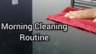 ചിട്ടയായി രാവിലെ വീട് വൃത്തിയാകാം||CLEAN WITH ME|MORNING CLEANING ROUTINE||RELAXING POWER HOUR