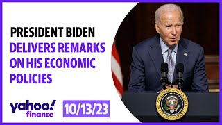 President Joe Biden gives a speech on his economic policies