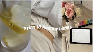 trying 10 healthy habits for a day //probando 10 hábitos saludables por un dia