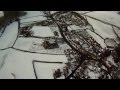 Aerial video of snow in Wales - Llansannan yn yr eira,