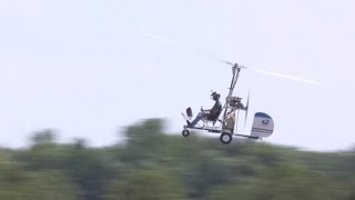 Video Surfaces of Man Talking About About Gyro-Copter Stunt