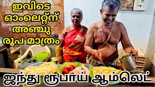 അഞ്ചു രൂപയ്ക്ക് ഓംലെറ്റ്|Five Rupees omelette shop|village food|street food kerala