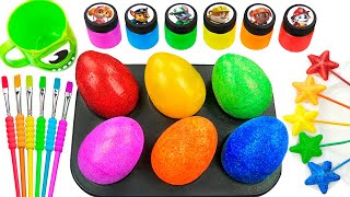 Satisfying Video Rainbow Mixing All Lollipop & Color EGGS From Rainbow Magic Candy & Cutting ASMR