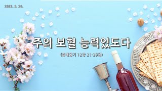 [한빛감리교회] 220320_주일 1부 예배_주의 보혈 능력있도다_출애굽기 12장 21-28절_백용현 담임 목사