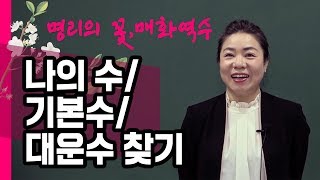 매화역수 기본, 나의 수/ 기본수 / 대운수 - 중정 이현진 선생님 [대통인.com]