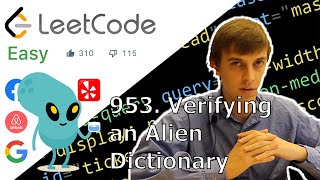 LeetCode Verifying an Alien Dictionary Solution Explained - Java