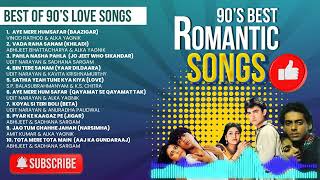 90's Best Romantic Songs ❤️ // Top 10 90's Bollywood Love Songs // 90's Evergreen Hits🎧