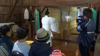 唐津市鏡神社　平成29年藤原御祭一芸奉納　朝日舞