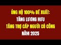 'Nên Tăng Lương Hưu, Trợ Cấp Người Có Công Năm 2025' - Ủng Hộ 100%