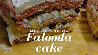 How to make Falooda cake|Fruit Cake|Icecream Cake