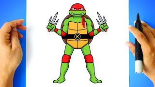 How to DRAW RAPHAEL - Teenage Mutant Ninja Turtles - [ Drawing Tutorial ]