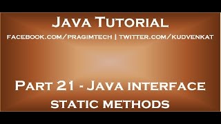 Java interface static methods