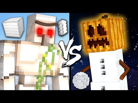 Iron Golem vs. Snow Golem - Minecraft Iron Golem vs. Snow Golem - Minecraft