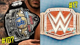 10 REMOVED Championships Ranked In WWE 2K (WWE Games)