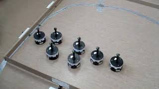 Self-organized flocking in mobile robots