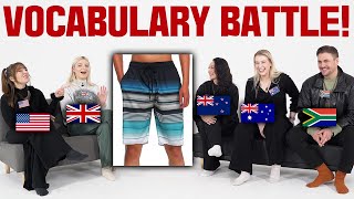 ENGLISH Vocabulary Differences US vs UK vs Australia vs New Zealand vs South Africa