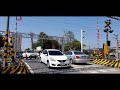 春節初五hello kitty彩繪火車經過南州糖廠前鐵路平交道 taiwan railroad crossing