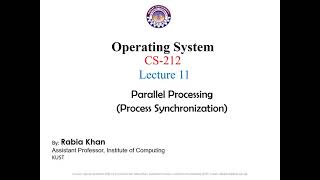 FACULTY054-CS212-KUST20211-L11-V1 Parallel Processing