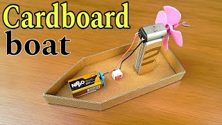 Diy amazing boat with cardboard | How to make a motor Boat with cardboard #boat #motor